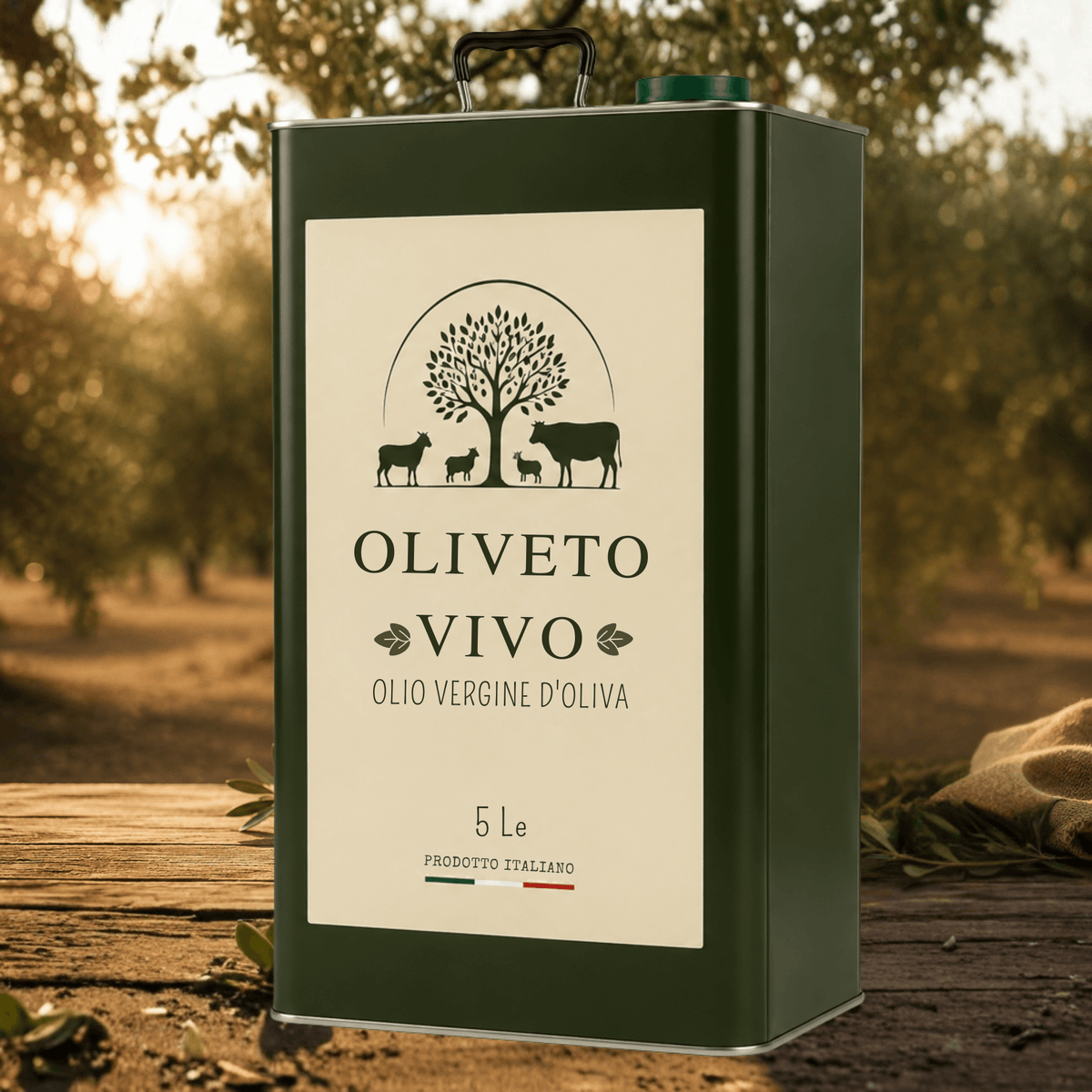 Olio Vergine di Oliva Bio 5 Litri – Oliveto Vivo
